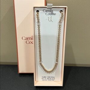 Camila Coelho | Gold Cubic Zirconia Choker Necklace